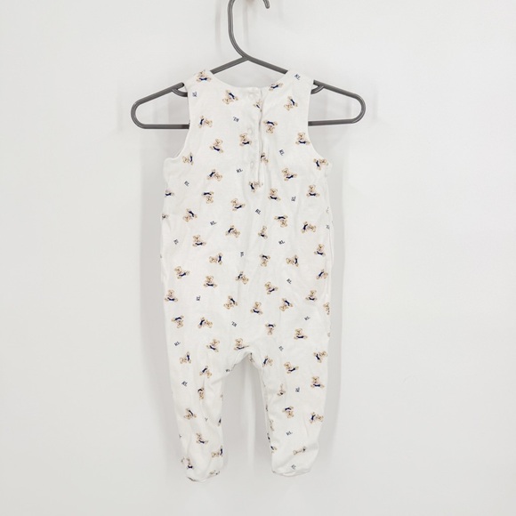 Ralph Lauren White One Piece with Built-in Footies - Picture 3 of 3